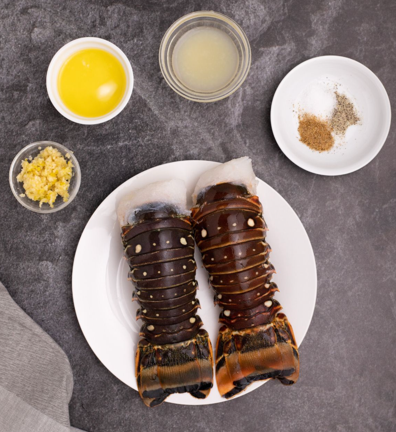 Premium 10oz Florida Lobster Tails – wild-caught, sweet and tender meat, sustainably sourced and flash-frozen for freshness, perfect for grilling, broiling, or gourmet seafood recipes.