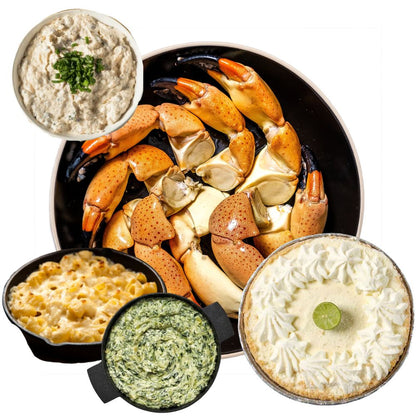 Stone Crab Dinner | Claws, App, Sides, & Dessert