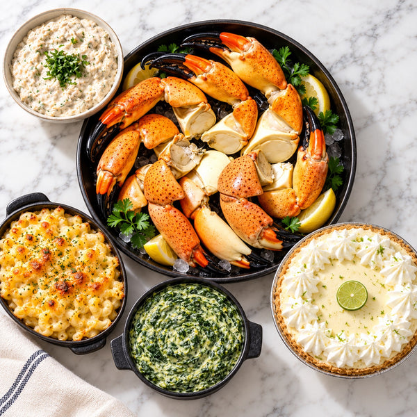 Stone Crab Dinner | Claws, App, Sides, & Dessert